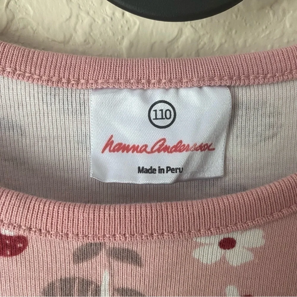 Hanna Andersson | Girl's Pink Printed Long Sleeve Cotton Dress Size US 5
